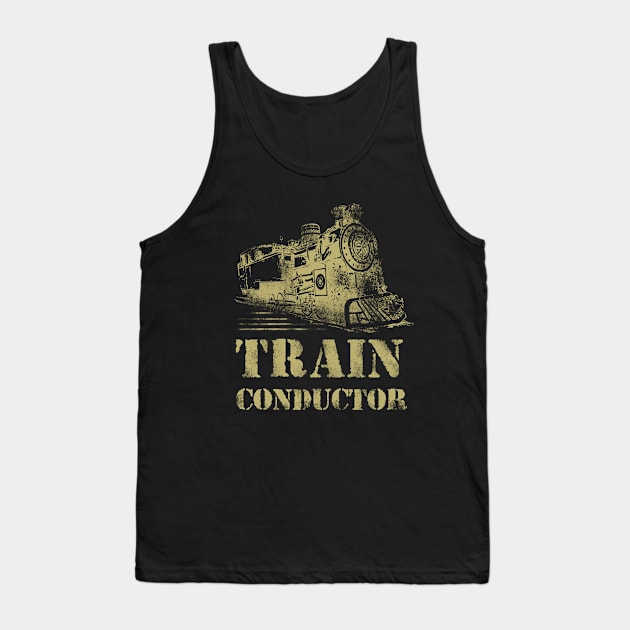 Train Conductor T-Shirt Funny Train Lover Halloween Costume Tank Top by blimbercornbread